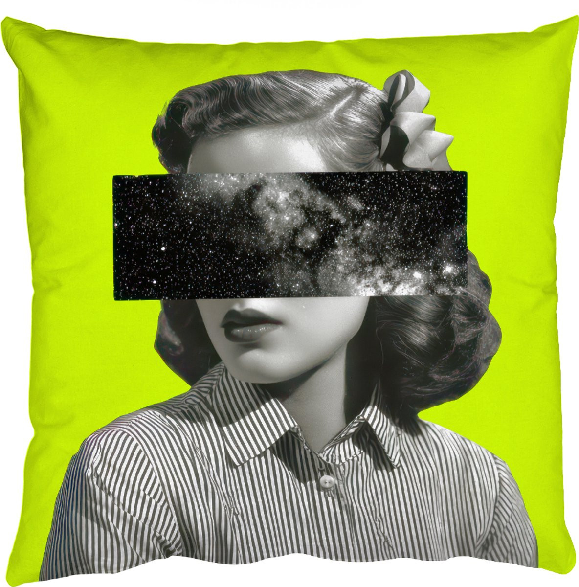 PillowMonkey Sierkussen Sterrenhemel Groen - 60 x 60 cm