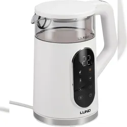 Glas-Wasserkocher 1,7 l Weiß mit Temperaturregelung