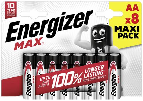 Energizer Max Mignon (AA)-Batterie Alkali-Mangan 1.5V 8St.