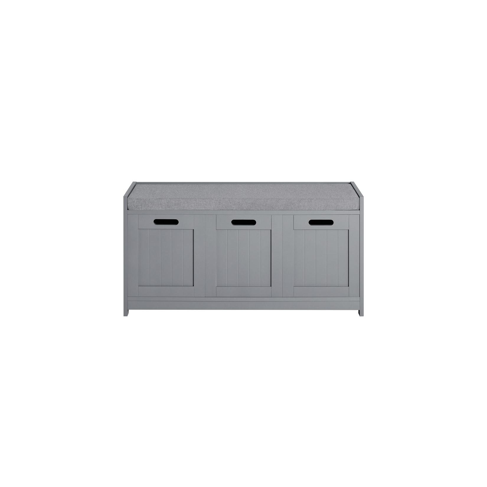 SoBuy Schuhbank mit einer Schublade Grau 90x35x44,5cm Funktional