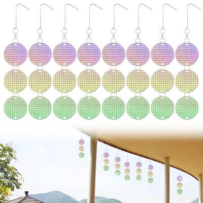 Multicon Wholesale Hub Hanging Reflective Bird Repellent Discs, Wind Powered Rotating Deterrent Set, Safe & Silent Bird Scare Solution Hanging Reflective Bird Repellent Discs, Wind Powered Rotating Deterrent Set, Safe & Silent Bird Scare Solution