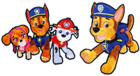 Mono-Quick Applikationen "Paw Patrol", Größe: 6–8 cm, Inhalt: 2 Stück