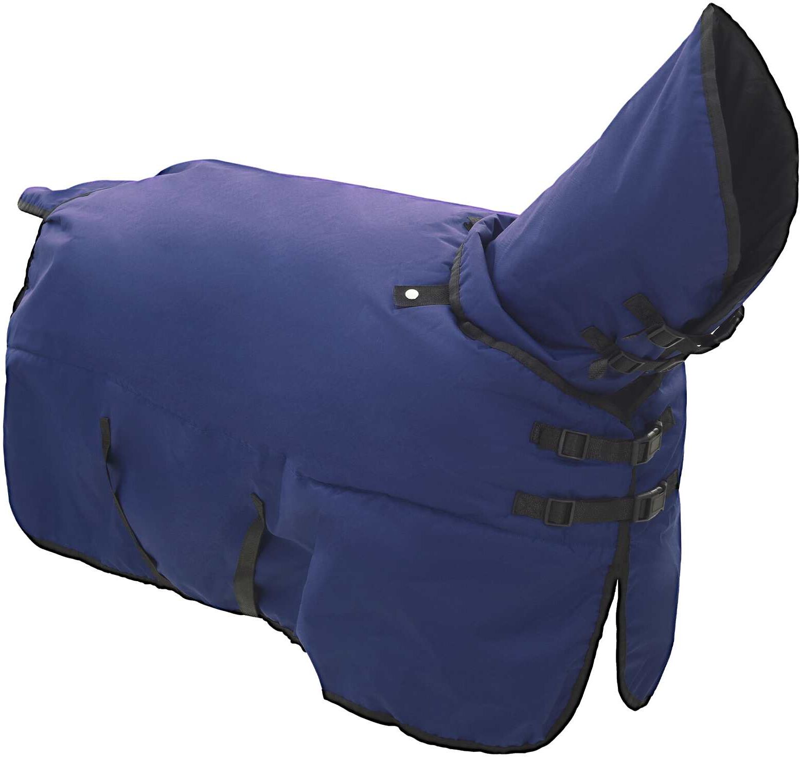 vidaXL Couverture Équine Bleu marine complet 85 cm Polyester