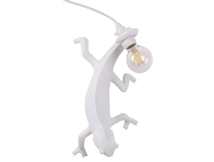 Seletti LAMPADA IN RESINA CHAMELEON LAMPE RIGHT GOING DOWN WEISS ART. 15091 LAMPADA CHAMELEON LAMP RIGHT GOING DOWN WHITE 15091 – SELETTIIllumina la tua stanza con un tocco di originalità grazie alla