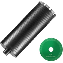 VEVOR Kernbohrer, 101,6 mm Nass-/Trocken-Diamant-Kernbohrer für Ziegel und Blöcke, Betonkernbohrer mit Führungsbohrer und Sägeblatt, 241,3 mm Bohrtiefe, 5/8 Zoll-11 Innengewinde, Laserschweißen