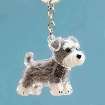 Inspired Living Pet Fur Keepsake Keychain For Dog Lovers Cute Hair Storage Bag Charm dog1
