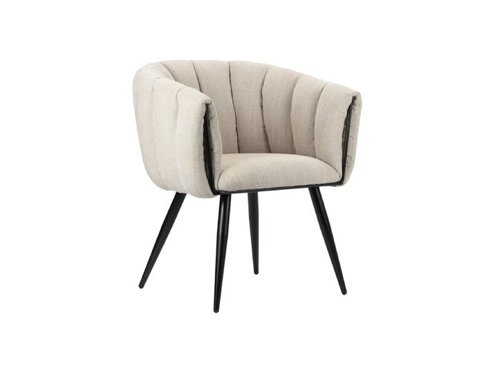 Design Stuhl „Breeze“ mit Armlehnen Beige Global Interiors