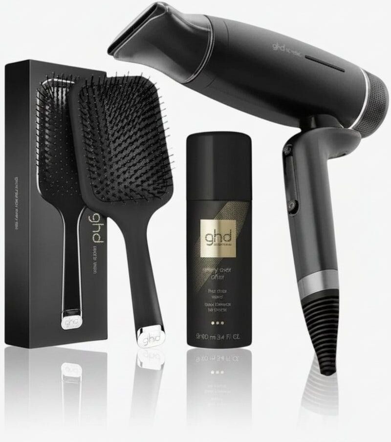 Ghd Speed Blowdry Kit – Asciugacapelli Professionale, Paddle Brush e Spray Lucentezza