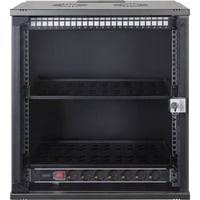 Netzwerk-Set SOHO Pro 19" 540x400 mm (BxT), IT-Schrank schwarz, 12 Höheneinheiten