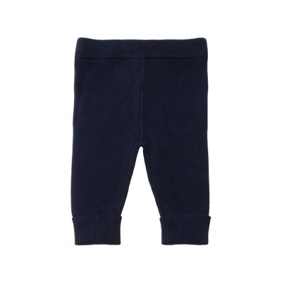 Strickhose LILIPUT, Mädchen, Gr. 62, EURO-Größen, blau (dunkelblau), 100% Baumwolle, unifarben, lang, Hosen, mit bequemen Rippbündchen