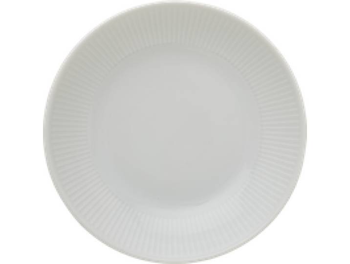 Lot de 6 Assiettes creuses en porcelaine D20cm Plissé