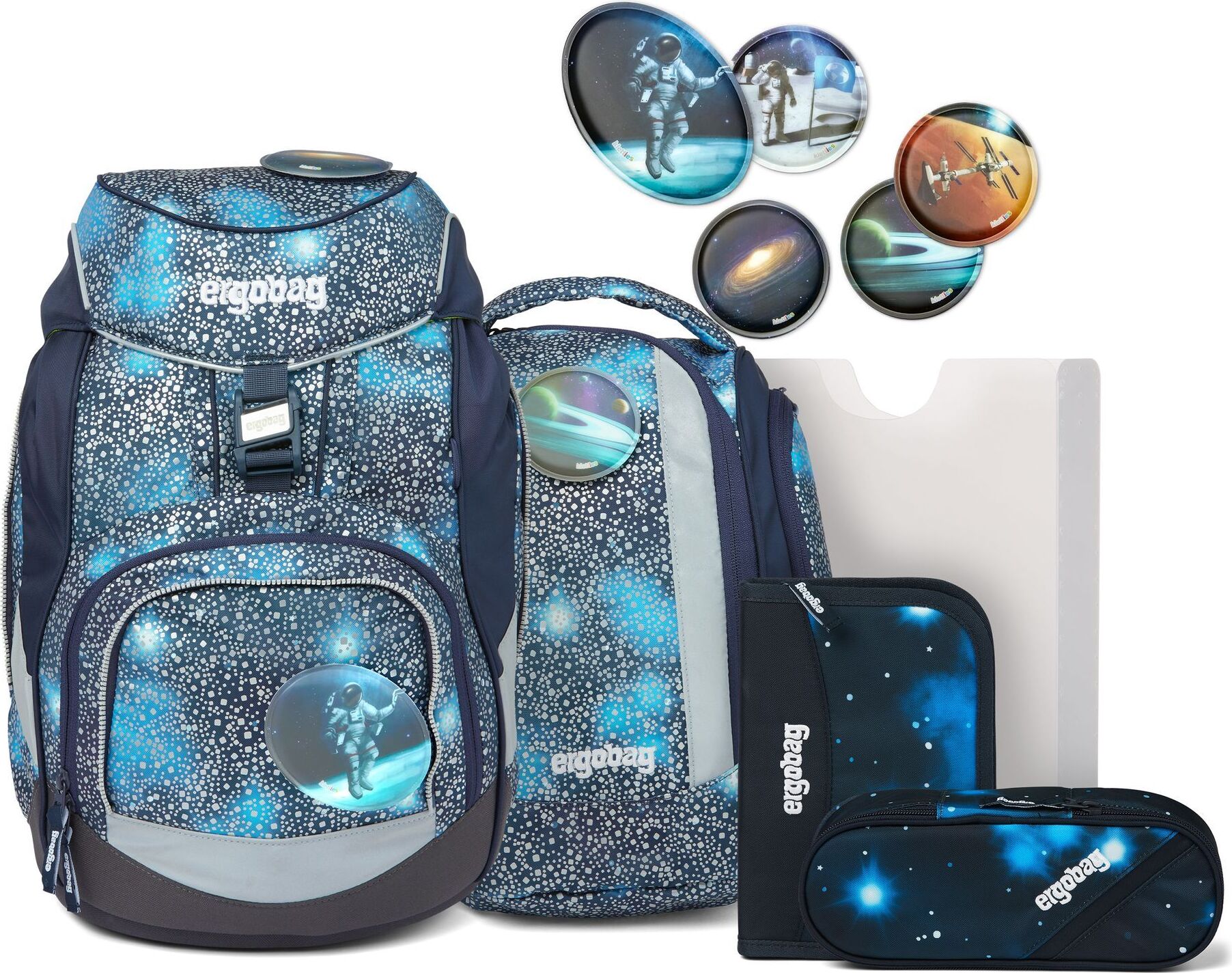 ergobag pack Bär Anhalter durch die Galaxis - Set ergonomischer Schulrucksack Flexibel 6-teilig 1. Klasse Grundschule