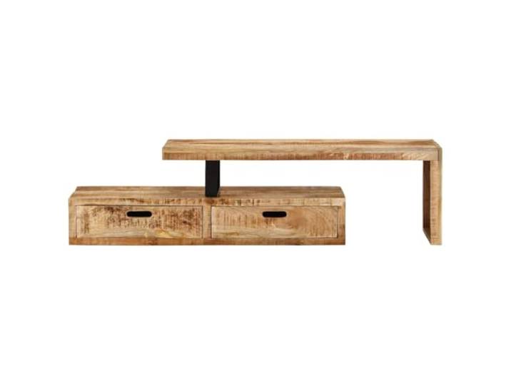 GKHPYURE TV-Schrank aus massivem Mangoholz (118-200) x 30 x 40 cm Massives Mangoholz, Finish und pulverbeschichtetes Eisen, Ausstellungsfläche, Stauraum, Handbuch