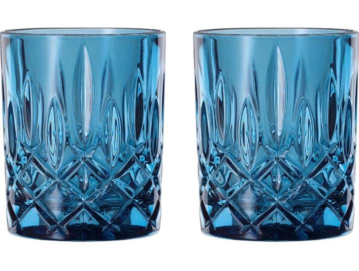 Whiskyglas NACHTMANN NOBLESSE TUMBLER DA WHISKY, 2 Stück , blau, B:8,2cm H:10,2cm Ø:8,2cm, Glas, Kristallglas, Trinkgefässe, Whiskyglas