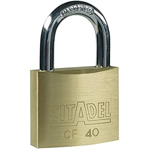 ABUS CITADEL Hangslot met sleutel, Messing, Goud/Zilver