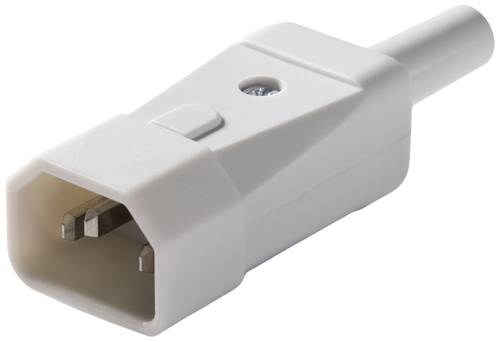 Kaiser Martin 249/sw Kaltgeräte-Steckverbinder 249 Stecker, gerade Gesamtpolzahl: 2 + PE 10A Grau