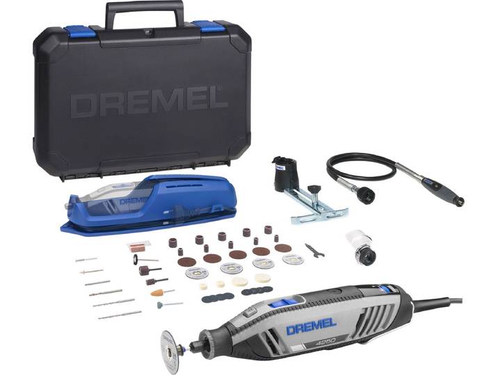 Dremel 4250 multitool - Roterend - Incl. 45 accessoires\, 3 hulpstukken\, 2 opbergoplossingen en opbergkoffer