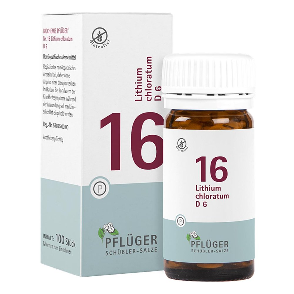 Homöopathisches Laboratorium Alexander Pflüger Gmb Schüßler-Salze Biochemie Pflüger 16 Lithium chloratum D6 Tbl. 06322288