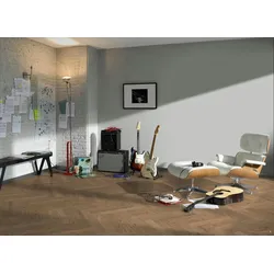 Parador Trendtime 3 Parkett Eiche cream Living lackversiegelt matt Fischgrät 570x95x10,5 mm