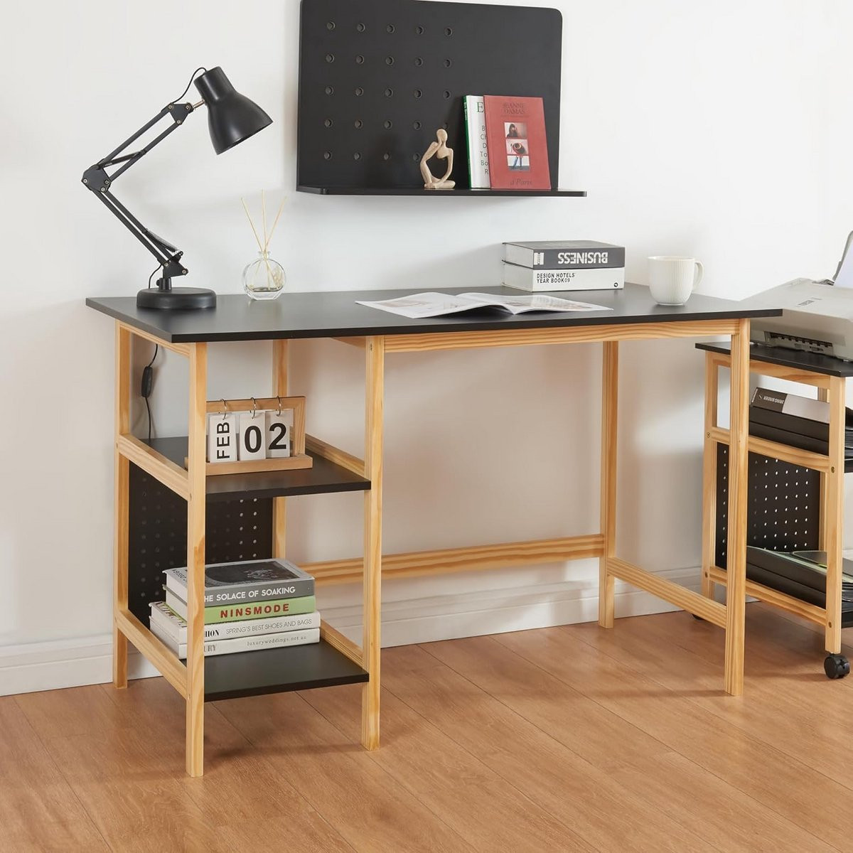 Klassiek Schrijfbureau met Opslag voor Thuiswerkplek B: 120 cm, D: 60 cm, H: 75 cm