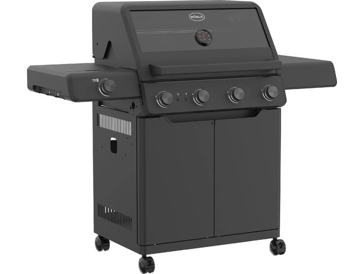 Gasgrill RÖSLE ALLFLAME Prime 4 , schwarz, B:138cm T:61,8cm, Grills, Gasgrill, 50 mbar
