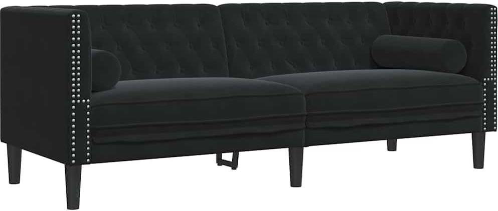 vidaXL Canapé de salon 2 pc Noir Velours