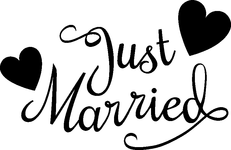 Ambiance-sticker Sticker Just married artistic