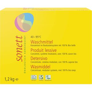 Sonett Waschmittel DE1010 Vollwaschmittel, Pulver, ökologisch, 1,2 kg, Waschladungen 30