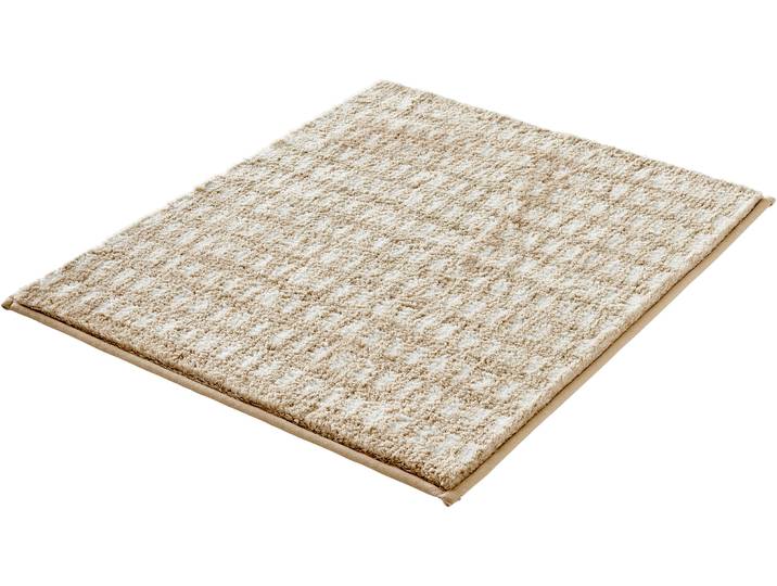 Badematte KLEINE WOLKE Dottino , beige (macadamia), H:15mm, Polyester, Badematten, Badematte, Badteppich, modernes 2 farbiges Design