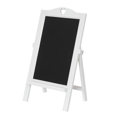 Décoshop26 - Kreidetafel für Werbezwecke im Innen- und Außenbereich 66 x 37 x 27 cm Vintage-Look weiß 04_0004309 04_0004309