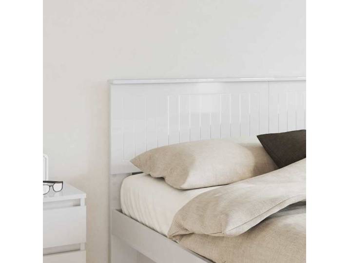 Bon plan Tête de lit - Accessoire de Lit Double - Soutien du dos - Blanc Brillant 160 cm - Bois d'ingénierie 2996130