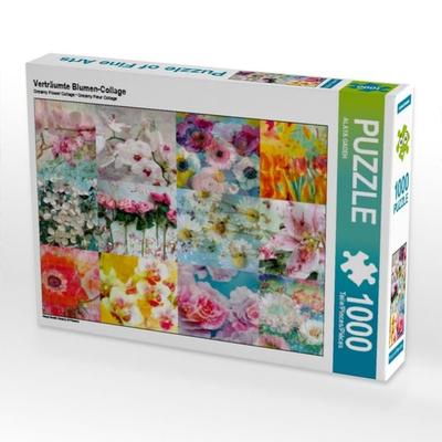 CALVENDO Puzzle Verträumte Blumen-Collage | 1000 Teile Lege-Größe 64x48cm Foto-Puzzle für glückliche Stunden