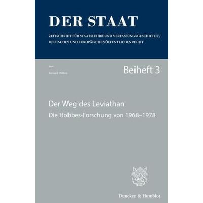 Der Weg des Leviathan., Taschenbuch von Bernard Willms, Duncker & Humblot, 978-3-428-04531-0
