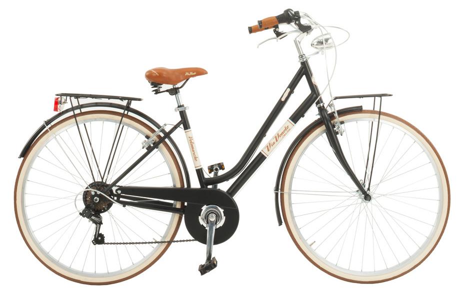 Via Veneto City Bike Malagueta Lady 28" 6V Schwarz "Kaffee-Staub" (matt)