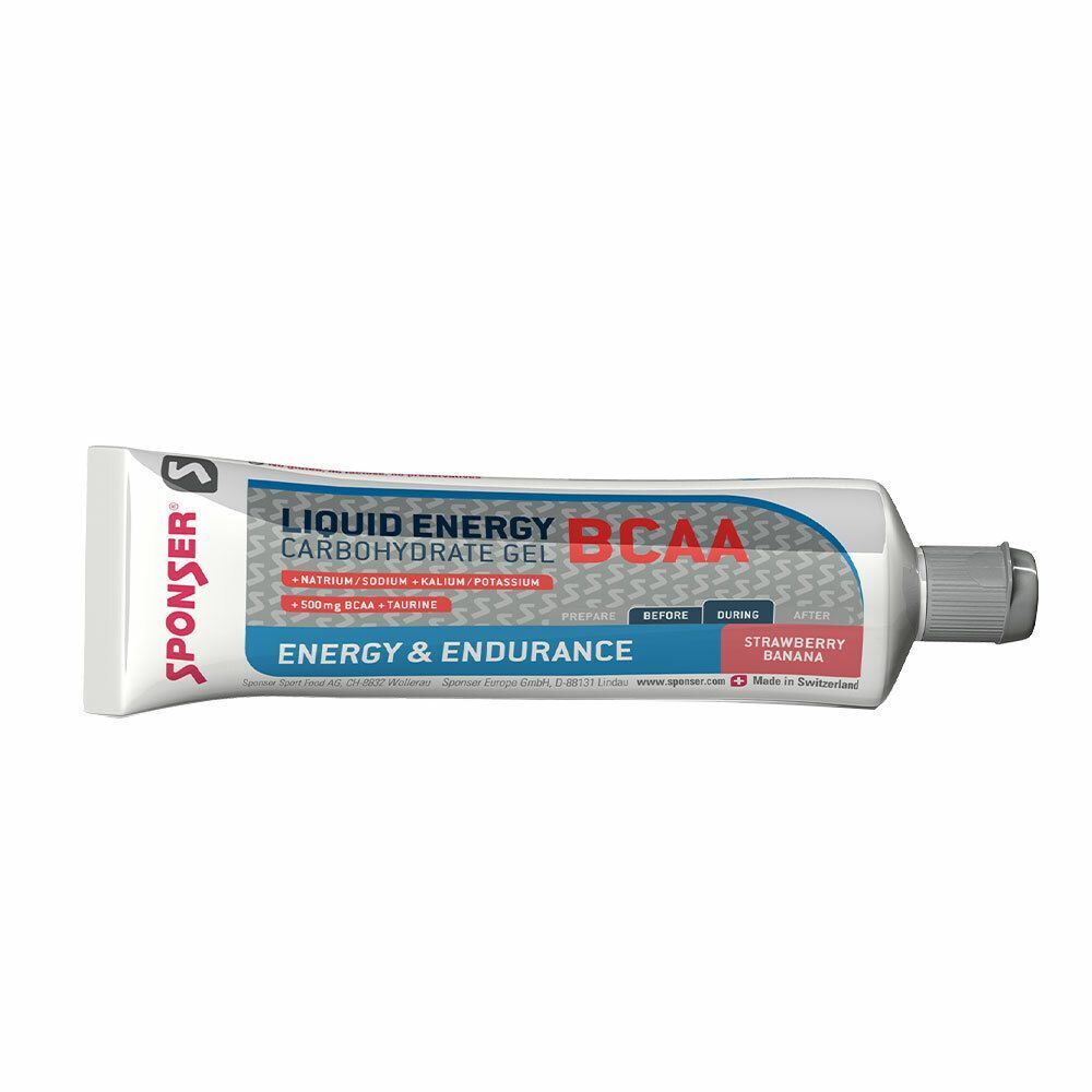 20x Sponser Liquid Energy Bcaa, Erdbeere-Banane 20x70 g Gel