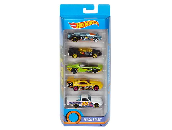 hot wheels - coffret de 5 véhicules - petites voitures - 3 ans et +