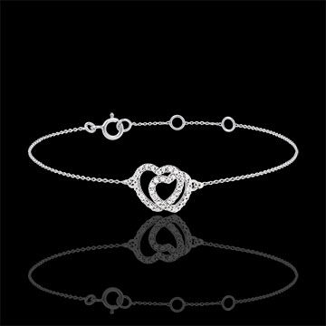 Edenly Armband Weissgold und Diamanten - Herzen Komplizen