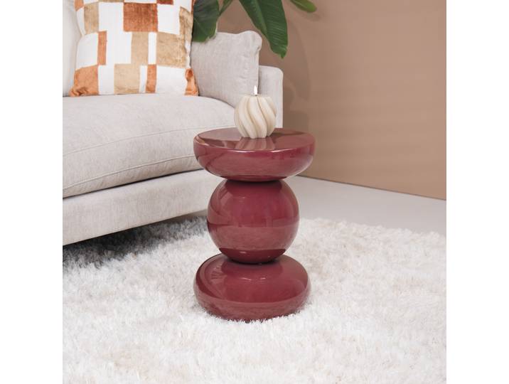 Brix Ronde Bijzettafel Dex 33cm - Maroon