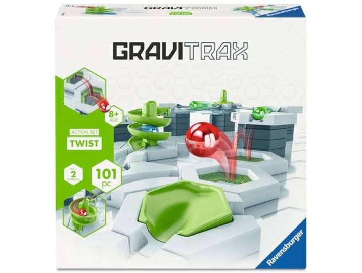 Ravensburger GraviTrax Twist 22576 actieset. Kan worden gecombineerd met alle startersets, uitbreidingen en elementen, constructiespeelgoed voor kinderen vanaf 8 jaar