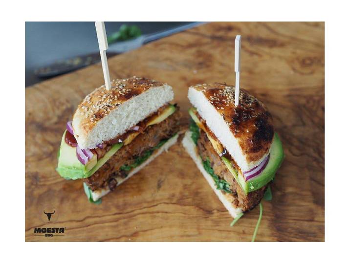 Burgerpresse Moesta BBQ XL , grau (edelstahl), B:11,5cm, Edelstahl, Küchenpressen, Burgerpresse
