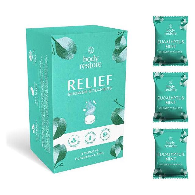 Body Restore Entspannungs-Duschtabletten / Duschtabletten / Eukalyptus-Minz-Duft / 3 Stück (10602416)
