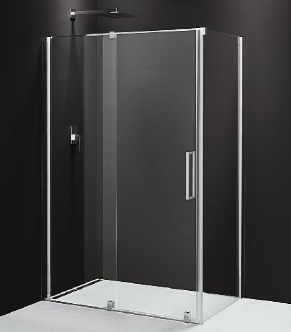 Polysan ROLLS Douchecabine rechthoekig helder glas B/D: 120 x 90 cm