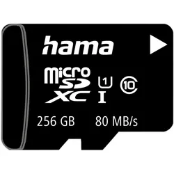 Hama 124171 (256 GB, microSDXC, U1, UHS-I), Speicherkarte, Schwarz