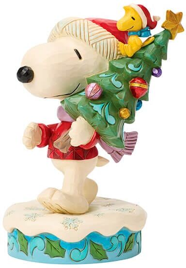 Peanuts by Jim Shore Our Little Tree Snoopy & Woodstock Christmas Figurine