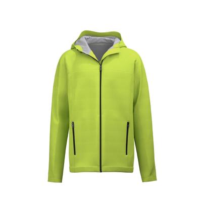 Trainingsjacke TRIGEMA "TRIGEMA Leichte Regenjacke", Herren, Gr. 3XL, gelb (lemon), Stoff, 82% Polyester, 14% Elastan, 4% PU, lang, Jacken Trainingsjacke