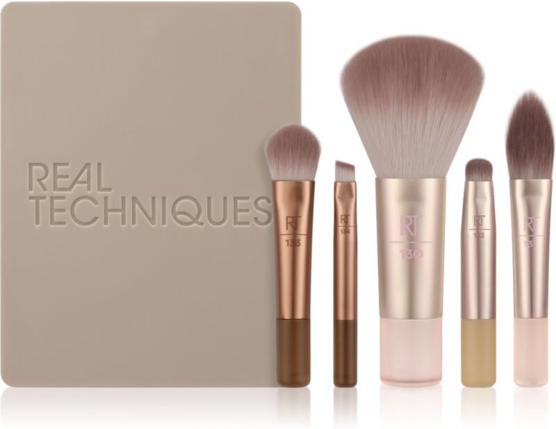 Real Techniques New Nudes On The Glow Mini Brush Kit kit de pinceaux de voyage 6 pcs