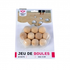 Longfield Games 10 Zielkugeln aus Holz - natur 245505