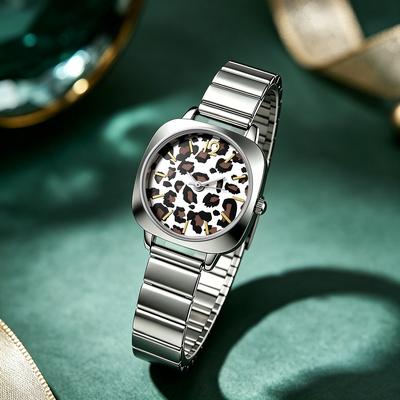 Fusion Finds Luxury Women's Quartz Watch Elegant Alloy Fashion Wristwatch For Business, Casual & Special Occasions leopard