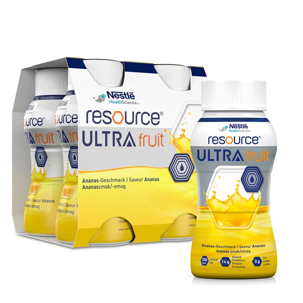 Resource Ultra Fruit Ananas flüssig 4x200 ml Flüssigkeit
