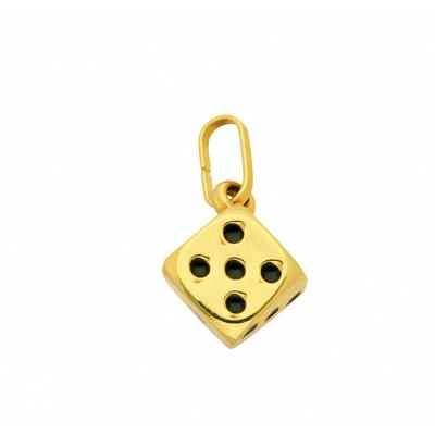 Kette mit Anhänger ADELIA´S "Damen 585 Gold Anhänger Würfel", gold, Halsketten, Damen, Gold, Schmuckset - Set mit Halskette